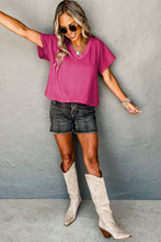 Load image into Gallery viewer, Crinkled V Neck Tee
