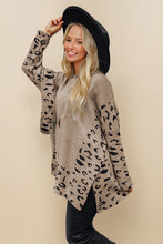 Load image into Gallery viewer, Leopard High Neck Oversized Sweater
