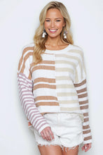 Load image into Gallery viewer, Color Block Drop Shoulder Sweater
