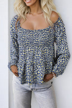 Load image into Gallery viewer, Boho Floral Square Neck Blouse
