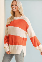 Load image into Gallery viewer, Colorblock V Neck Sweater
