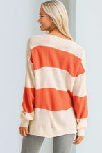 Load image into Gallery viewer, Colorblock V Neck Sweater
