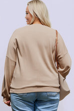 Load image into Gallery viewer, Floral Peace Sign Plus Size Sweatshirt
