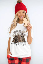 Load image into Gallery viewer, Leopard Christmas Tree Graphic Tee
