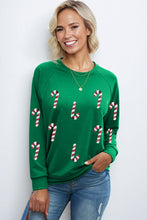 Load image into Gallery viewer, Christmas Candy Cane Sweatshirt
