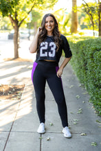 Load image into Gallery viewer, PreOrder | The Presley - Purple Panel Full Length Leggings ROUND 2
