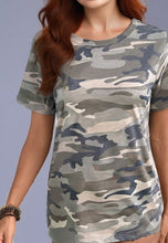 Load image into Gallery viewer, Green Camo Print Short Sleeve Tee
