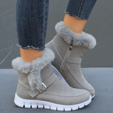 Load image into Gallery viewer, Furry Trim Buckle Boots
