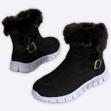 Load image into Gallery viewer, Furry Trim Buckle Boots
