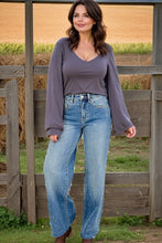 Load image into Gallery viewer, Evening Mist Distressed Jeans
