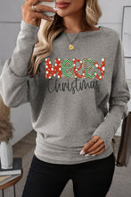Load image into Gallery viewer, Merry Christmas  Extended Cuffs Long Sleeve Top
