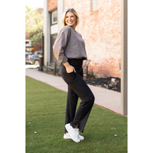 Load image into Gallery viewer, Ready to Ship | The Madison - Straight Leg Black Leggings with Pockets
