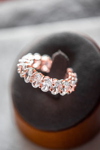 Madelyn Oval Cut Rose Gold Ring Band