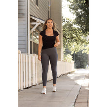 Load image into Gallery viewer, Ready to Ship | Charcoal Full Length Leggings with Pockets  - Luxe Leggings by Julia Rose®
