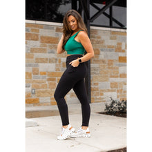 Load image into Gallery viewer, PreOrder | 5-Pack, BLACK FULL-LENGTH Leggings with POCKET - Luxe Leggings by Julia Rose®
