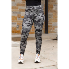 Load image into Gallery viewer, Julia Rose Ace camo full-length leggings, Women wearing Ace camo leggings high waisted
