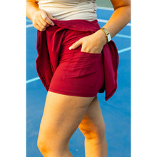 Load image into Gallery viewer, Julia Rose The RaeLynn red skort women’s skort with built-in shorts
