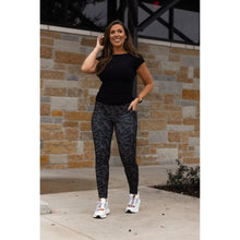 Load image into Gallery viewer, Julia Rose army camo full-length leggings, Women wearing army camo leggings high waisted
