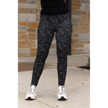Load image into Gallery viewer, Julia Rose army camo full-length leggings, Women wearing army camo leggings high waisted
