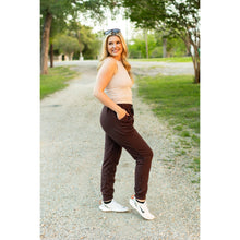 Load image into Gallery viewer, Ready to Ship | The Brinley - Brown Fleece Joggers
