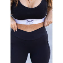Load image into Gallery viewer, Julia Rose Stephanie crossover black pocket leggings, Women wearing black crossover leggings
