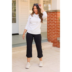 Ready to Ship | The Gabriella -Black  High Waisted Gaucho Pants - Luxe Leggings by Julia Rose®