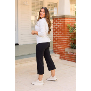 Ready to Ship | The Gabriella -Black  High Waisted Gaucho Pants - Luxe Leggings by Julia Rose®