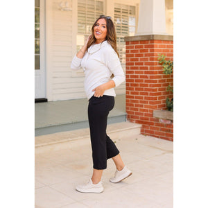 Ready to Ship | The Gabriella -Black  High Waisted Gaucho Pants - Luxe Leggings by Julia Rose®