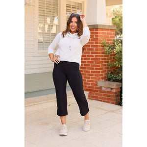 Ready to Ship | The Gabriella -Black  High Waisted Gaucho Pants - Luxe Leggings by Julia Rose®