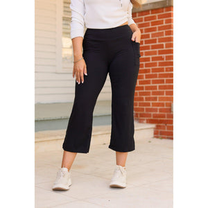 Ready to Ship | The Gabriella -Black  High Waisted Gaucho Pants - Luxe Leggings by Julia Rose®