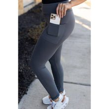 Load image into Gallery viewer, PreOrder  | The Carmen - Charcoal Full Length Leggings with Pockets

