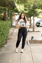 Load image into Gallery viewer, Women’s fleece-lined black joggers winter loungewear Soft black joggers with tapered leg and drawstring waist
