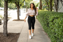 Load image into Gallery viewer, Julia Rose The Lillian sculpting crossover capri leggings high-waisted women’s capris
