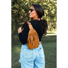 Load image into Gallery viewer, Boho vintage sling bag with adjustable crossbody strap
