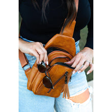 Load image into Gallery viewer, Boho vintage sling bag with adjustable crossbody strap
