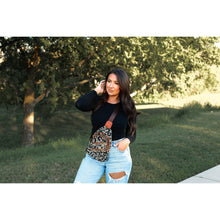 Load image into Gallery viewer, Leopard Sling Bag boutique crossbody bag with adjustable strap
