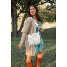 Load image into Gallery viewer, Boho fringe crossbody bag boutique fashion accessory
