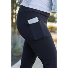 Load image into Gallery viewer, PreOrder | BLACK FULL-LENGTH Leggings with POCKET - Luxe Leggings by Julia Rose®
