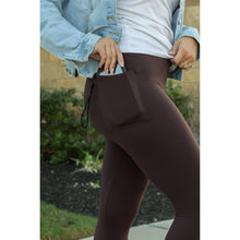 Load image into Gallery viewer, PreOrder | Brown FULL LENGTH Leggings with POCKET Round 3 - Luxe Leggings by Julia Rose®

