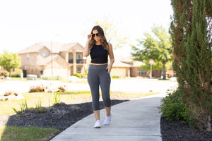 Ready to Ship | Charcoal CAPRI with POCKETS  - Luxe Leggings by Julia Rose®