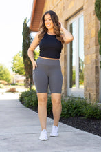 Load image into Gallery viewer, Ready to Ship | Charcoal BIKER  SHORTS - Luxe Leggings by Julia Rose®
