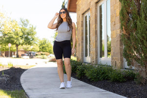 Ready to Ship | Black  BIKER SHORTS  - Luxe Leggings by Julia Rose®