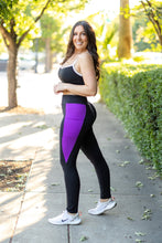 Load image into Gallery viewer, PreOrder | The Presley - Purple Panel Full Length Leggings ROUND 2
