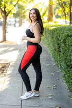 Load image into Gallery viewer, PreOrder | The Roxie - Red Panel Full Length Leggings
