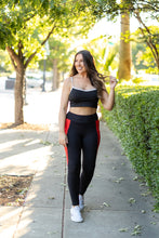 Load image into Gallery viewer, Ready to Ship | The Roxie - Red Panel Full Length Leggings
