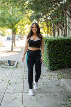 Load image into Gallery viewer, PreOrder | The Gracie- Green Panel Full Length Leggings
