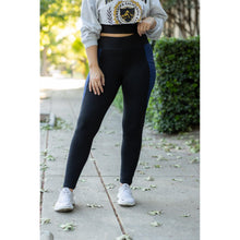 Load image into Gallery viewer, Ready to Ship | The Billie- Blue Panel Full Length Leggings
