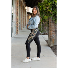 Load image into Gallery viewer, Stylish leopard print panel leggings for everyday wear
