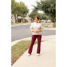 Load image into Gallery viewer, Ready to Ship  | The Maeve - 30"  MAROON Bootcut Leggings with Pockets*
