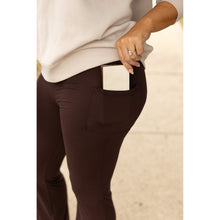 Load image into Gallery viewer, PreOrder | The Rhea - BROWN 30 Inch Bootcut Leggings with Pockets
